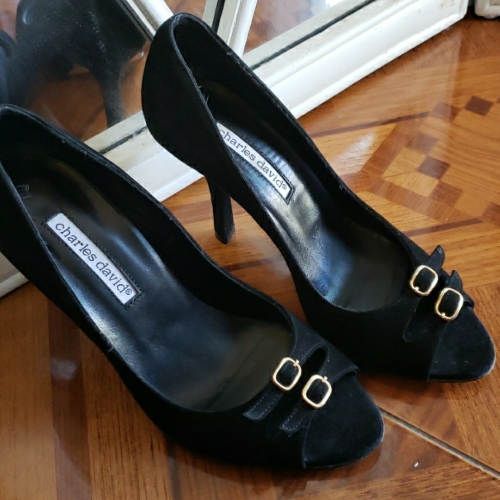 Charles David black heels
